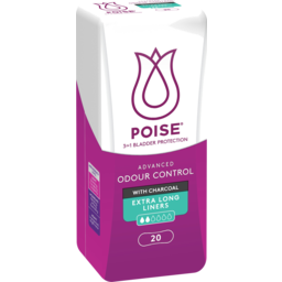 Photo of Poise Charcoal Liners For Bladder Leaks Extra Long 20 Pack