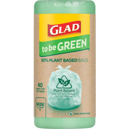 Photo of Glad To Be Green Mini 50% Plant Based Tidy Bags
