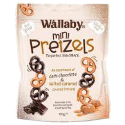 Photo of Wallaby Mini Pretzels Dark Chocolate 100gm