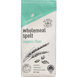 Photo of Ceres Organics Wholemeal Spelt Organic Flour 700g