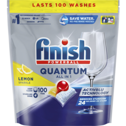 Photo of Finish Powerball Ultimate All In 1 Lemon Sparkle Dishwasher Tablets 100 Pack