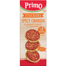 Photo of Primo Stackers Spicy Chorizo Cheddar Cheese & Crackers
