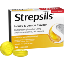 Photo of Strepsils Lozenges Honey & Lemon 36s
