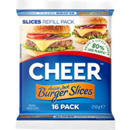 Photo of Cheer Classics Aussie Jack Burger Cheese Slices 16 Pack