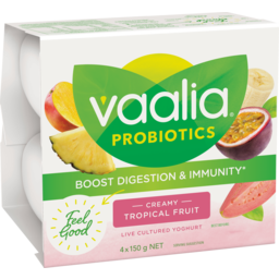 Photo of Vaalia Probiotic Yoghurt Tropical Fruit 4x150gm