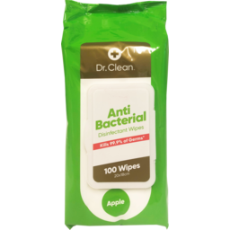 Photo of Dr Clean Apple Scented Antibacterial Wipes 100 Pack
