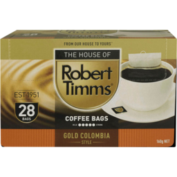 Photo of Robert Timms Gold Colombia Style Coffee Bags 28 Pack