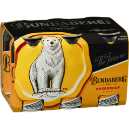 Photo of Bundaberg Overproof & Cola Can 375ml 6 Pack