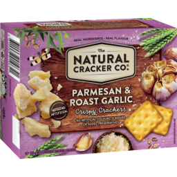 Photo of Natural Cracker Co Parmesan & Roast Garlic Crispy Crackers 150g