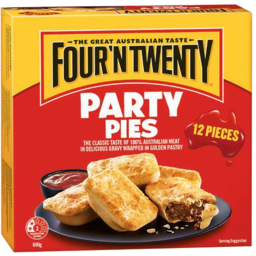 Photo of Four'n Twenty Party Pies 12pk 600g 600gm