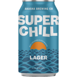 Photo of Akasha Super Chill Lager Can 375ml 4pk