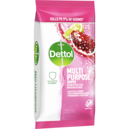 Photo of Dettol Multipurpose Cleaning Wipes Pomegranate And Lime Splash 120 Pack