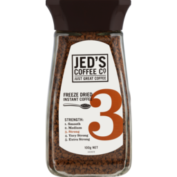 Photo of Jed's #3 Strong Instant Freeze Dried Coffee Jar