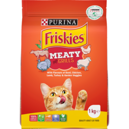 Photo of Purina Friskies Adult Meaty Grills Dry Cat Food 1kg Bag