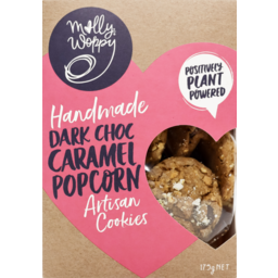 Photo of Molly Woppy Artisan Cookies Plant Based Dark Choc Caramel Popcorn