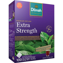 Photo of Dilmah Premium Ceylon Extra Strength Cup Or Pot Tea Bags 100 Pack 240g