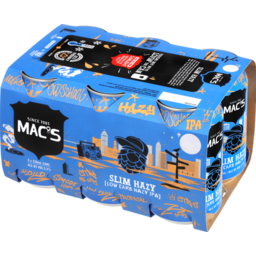 Photo of Macs Slim Hazy Low Carb Hazy IPA Cans 6 Pack
