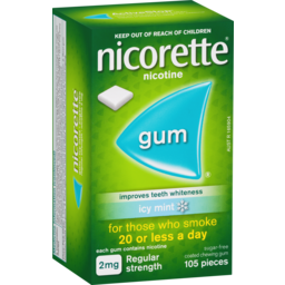 Photo of Nicorette Gum Regular Strength Coated Icy Mint 105 Pack