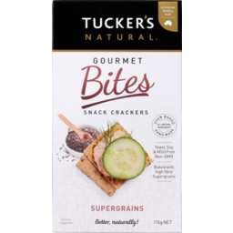 Photo of Tuckers Natural Bites Supergrains Crackers 115g