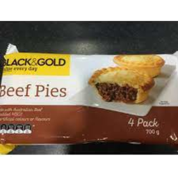 Photo of Black & Gold Pie Beef 4pk 700gm