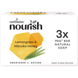 Photo of Earthwise Soap Bar Lemon Grass & Honey 3 Pack