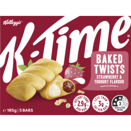 Photo of Kelloggs K-Time Baked Twists Strawberry & Yoghurt Flavour