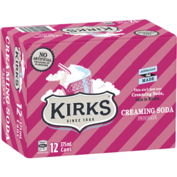 Photo of Kirks Creaming Soda Can Soft Drink 375ml