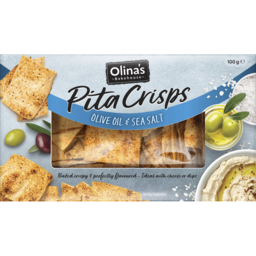 Photo of Olinas Bakehouse Olive Oil & Sea Salt Pita Crisps 100g