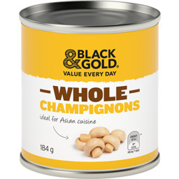Photo of Black & Gold Whole Champignons 184g