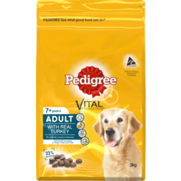 Photo of Pedigree Dog Food Dry Adult 7+ With Real Turkey 3kg