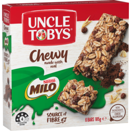 Photo of Uncle Tobys Chewy Milo Muesli Bars 6 Pack 185g