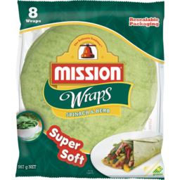 Photo of Mission Wraps Spinach & Herb 8 Pack