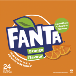 Photo of Fanta Orange Soft Drink Multipack Cans 24x375ml
