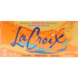 Photo of La Croix Flavoured Sparkling Water Orange 12 Pack
