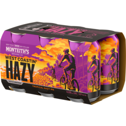 Photo of Monteith's West Coastin' Hazy IPA 6x330ml Cans