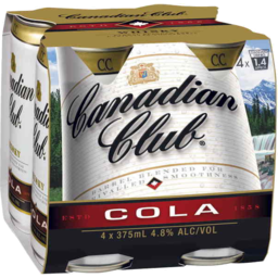 Photo of Canadian Club & Cola Can 375ml 4pk