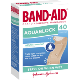 Photo of Band-Aid Waterproof Aquablock Sterile Strips 40pk