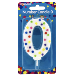 Photo of Korbond Number 0 Birthday Candle Single Pack