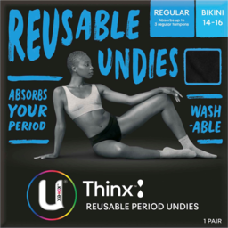 Photo of U By Kotex Reusable Undies Size 14-16 Regular Washable Bikini Single Pack