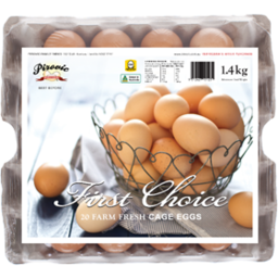 Photo of Pirovic Farm Fresh Cage Eggs 1.4kg Tray