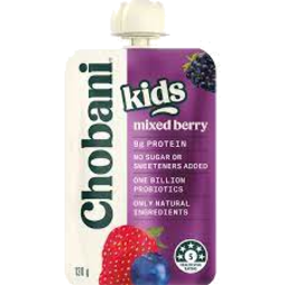 Photo of Chobani Yoghurt Kids Pouch Mixed Berry
