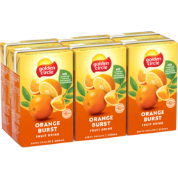 Photo of Golden Circle Orange Burst Fruit Drink Multipack Poppers 6.0x250ml