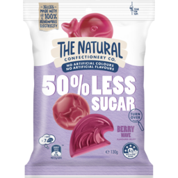Photo of The Natural Confectionery Co. 50% Less Sugar Berry Wave Lollies 130g