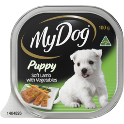 Photo of My Dog Puppy Wet Dog Food Soft Lamb With Vegetables Tray