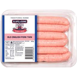 Photo of Slapes Sausages Old English Pork Thin 480g