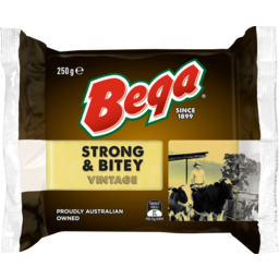 Photo of Bega Strong & Bitey Vintage Cheese Block 250g