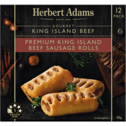 Photo of Herbert Adams Premium King Island Beef Sausage Rolls 12 Pack