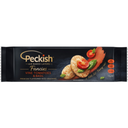 Photo of Peckish Fancies Vine Tomatoes & Basil Flavoured Rice Crackers