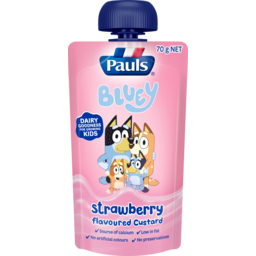 Photo of Pauls Bluey Strawberry Custard Pouch