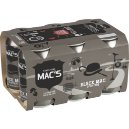 Photo of Mac's Black Beer Dark Ale Cans